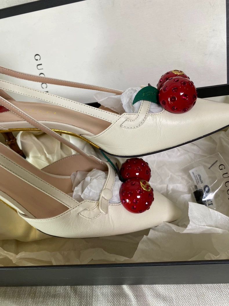 Gucci Gucci Cherry Low Heels with Dust Bag Size US 6 / IT 36 - 5 Thumbnail