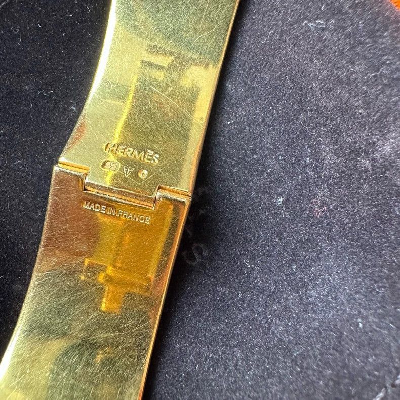 Hermes Hermes Clic Clac H Bracelet in Black Gold Size ONE SIZE - 5 Thumbnail