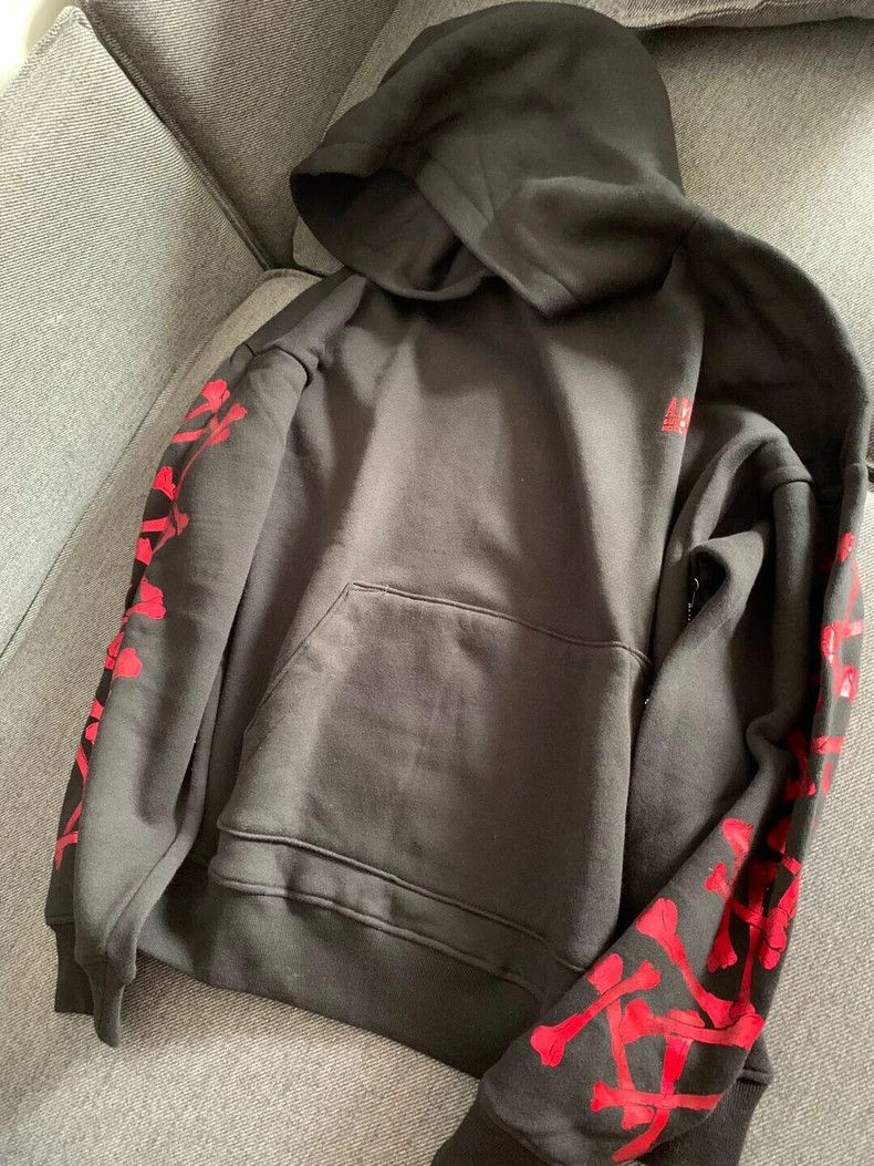 Amiri classic red and blue skeleton hoodie