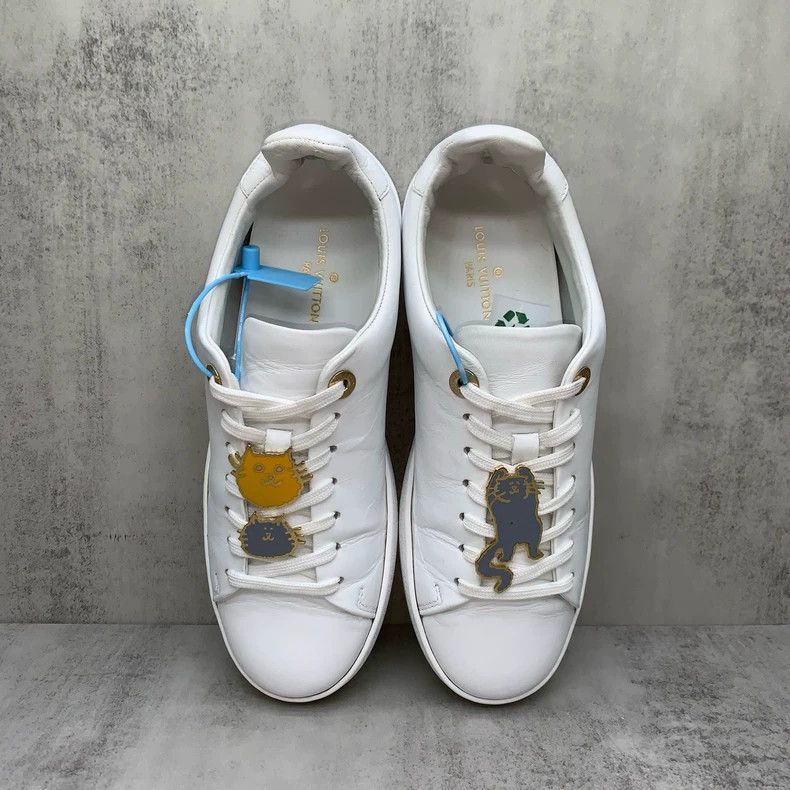 Louis Vuitton White Cat Badge Sneakers Size 37 Size US 7 / EU 40 - 6 Thumbnail