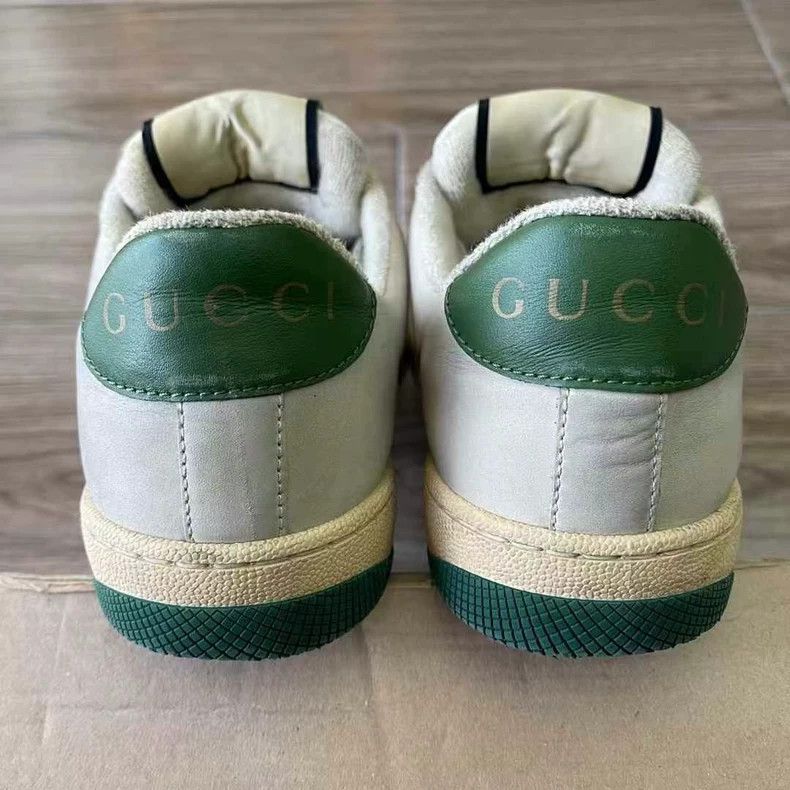 Gucci Gucci Dirty Sneakers with GG Enamel Green Size US 5 / EU 37 - 5 Thumbnail