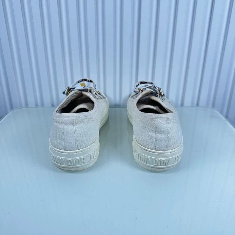 Dior Dior White Canvas Sneakers Size 35.5 Size US 5 / IT 35 - 3 Thumbnail