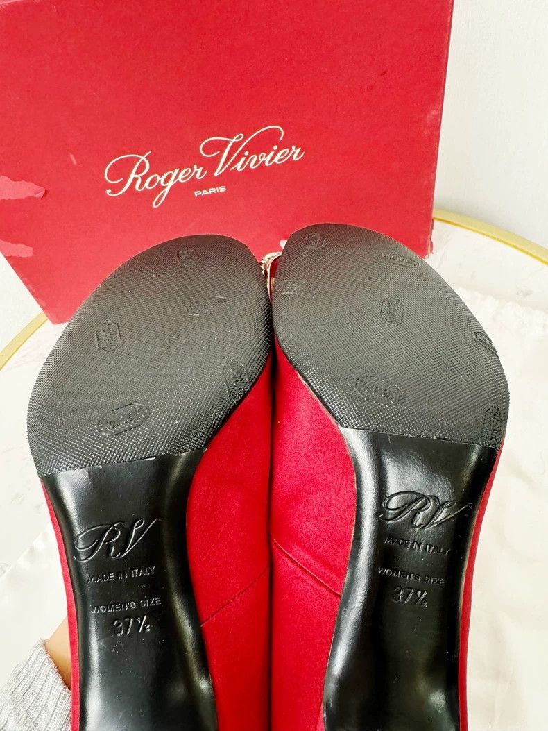 Roger Vivier Roger Vivier Red Buckle High Heels Size US 12 / IT 42 - 6 Thumbnail