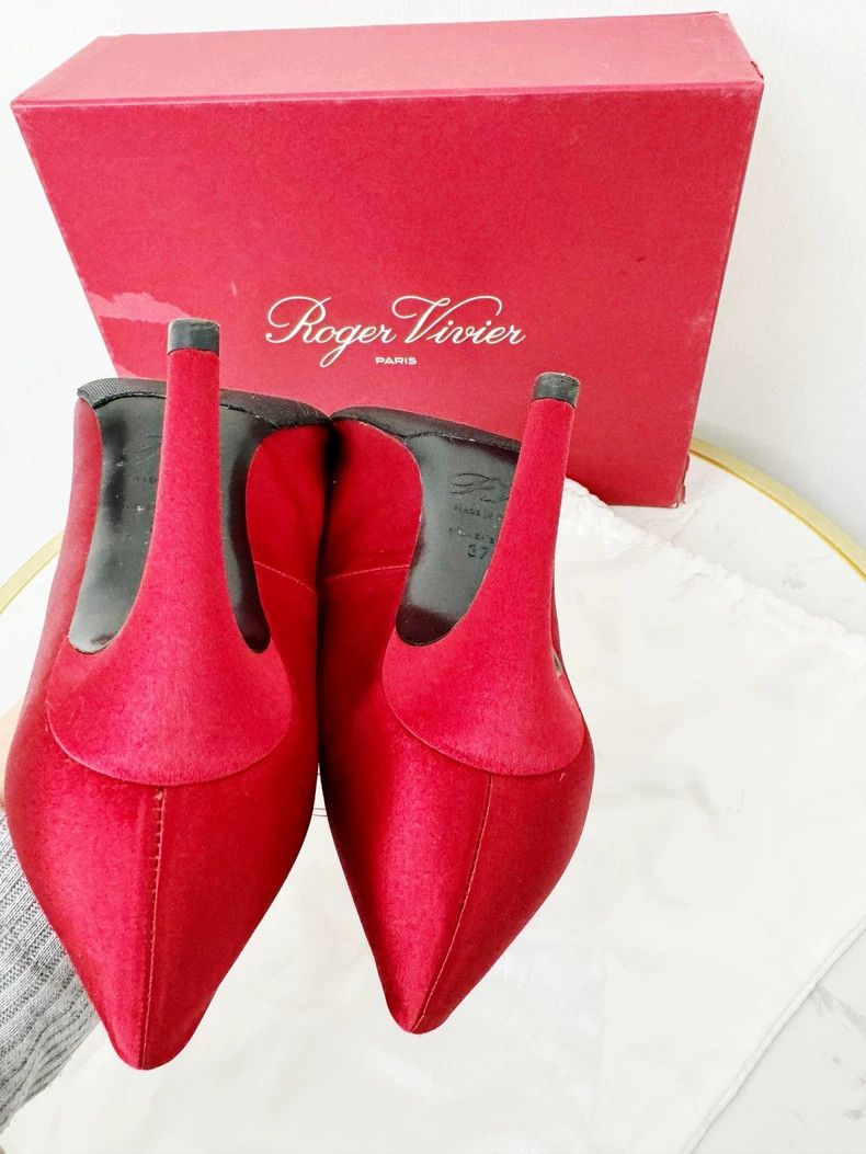 Roger Vivier Roger Vivier Red Buckle High Heels Size US 12 / IT 42 - 5 Thumbnail
