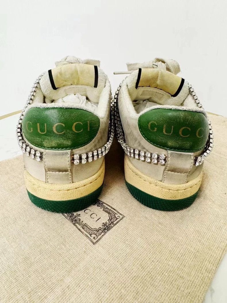 Gucci Gucci Crystal Detail Sneakers Size 35.5 Size US 5 / IT 35 - 5 Thumbnail