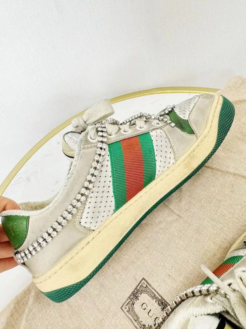 Gucci Gucci Crystal Detail Sneakers Size 35.5 Size US 5 / IT 35 - 3 Thumbnail