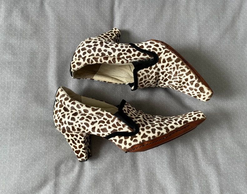 Yohji Yamamoto Leopard Print High Heels Vintage Mules Size US 8 / IT 38 - 3 Thumbnail