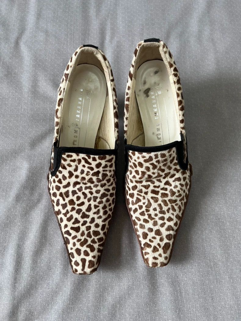 Yohji Yamamoto Leopard Print High Heels Vintage Mules Size US 8 / IT 38 - 6 Thumbnail