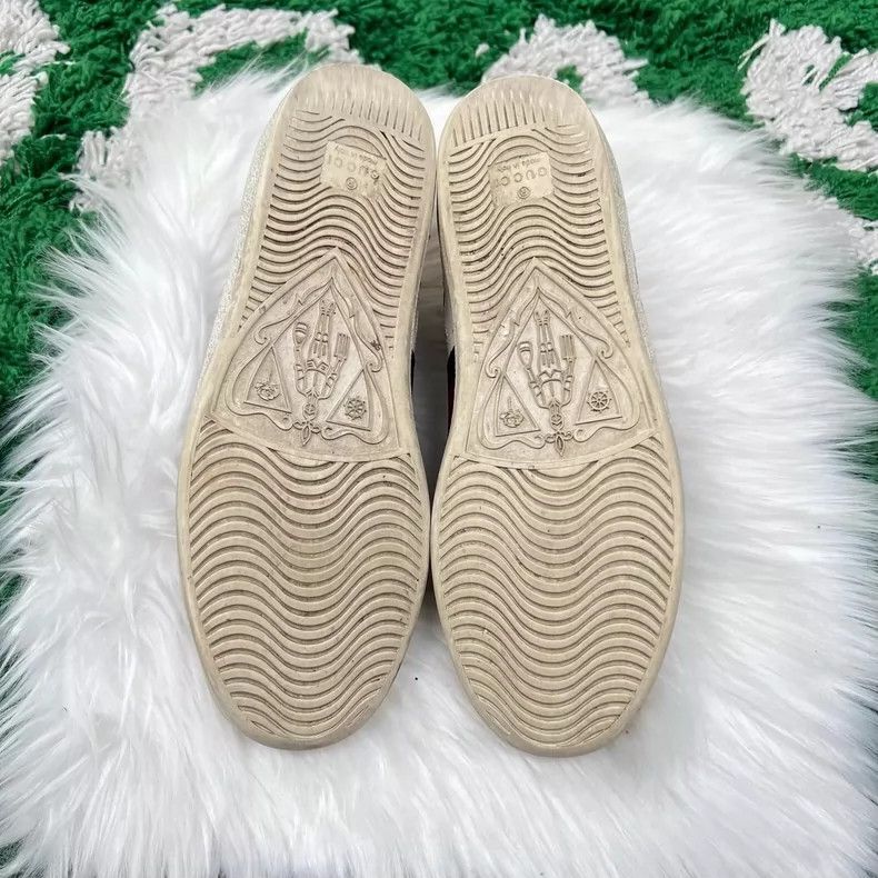 Gucci Gucci Star Logo White Sneakers Size 36.5 Size US 6 / IT 36 - 6 Thumbnail