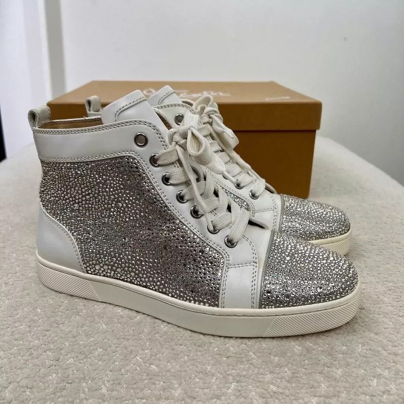 Christian Louboutin Christian Louboutin White Casual Sneakers for Women Size US 8 / IT 38 - 4 Thumbnail