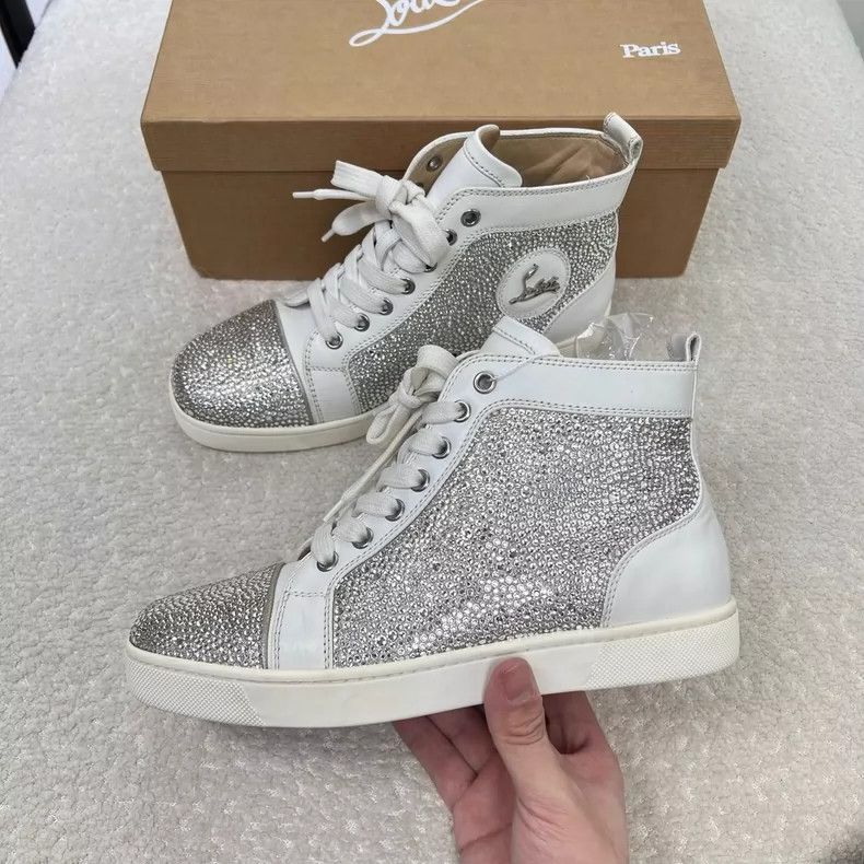 Christian Louboutin Christian Louboutin White Casual Sneakers for Women Size US 8 / IT 38 - 2 Thumbnail