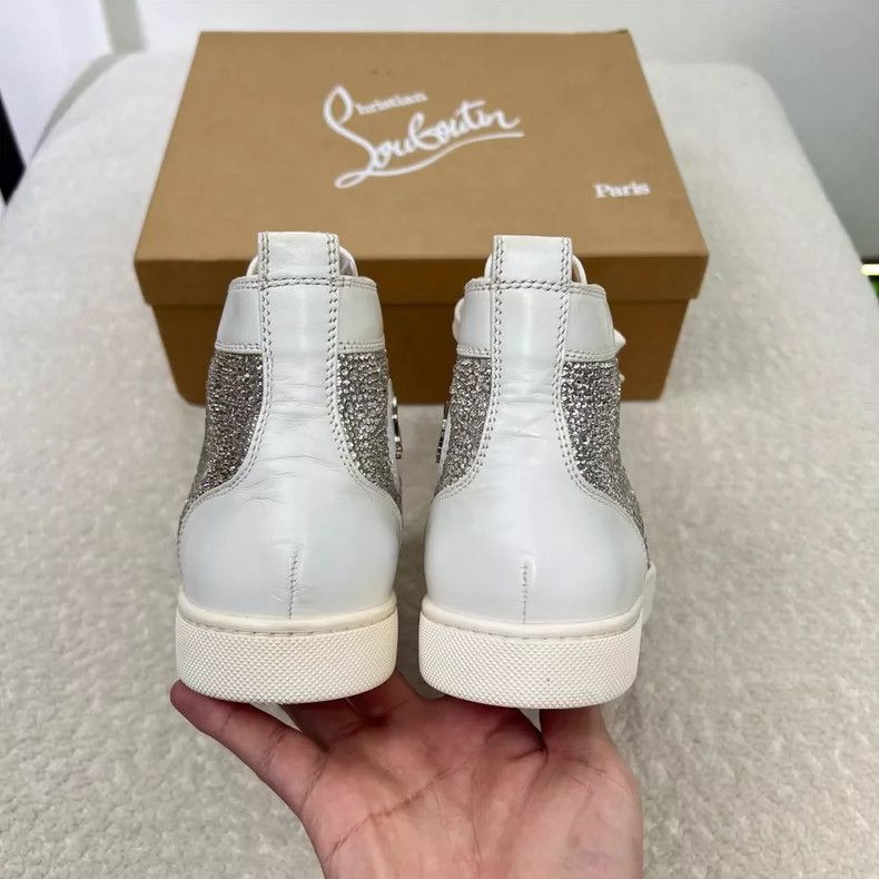 Christian Louboutin Christian Louboutin White Casual Sneakers for Women Size US 8 / IT 38 - 3 Thumbnail
