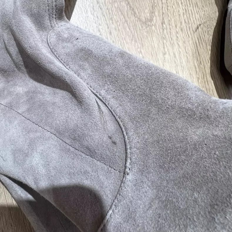 Jimmy Choo Stuart Weitzman Gray Suede Over-the-Knee Boots Size US 6 / IT 36 - 3 Thumbnail