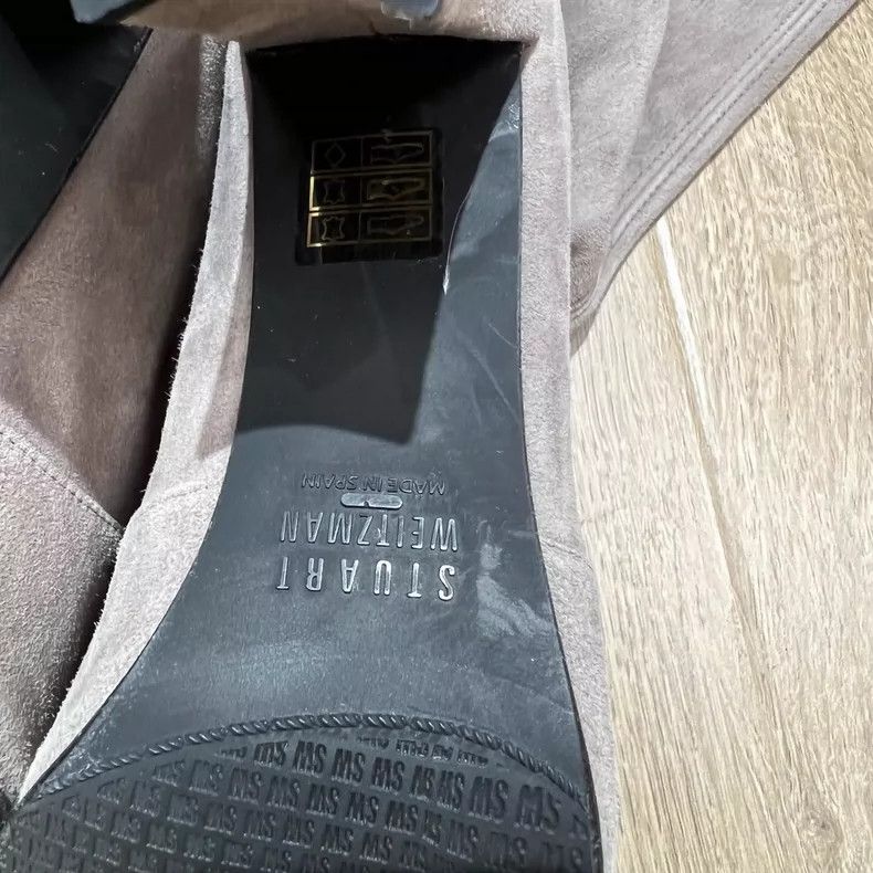 Jimmy Choo Stuart Weitzman Gray Suede Over-the-Knee Boots Size US 6 / IT 36 - 6 Thumbnail