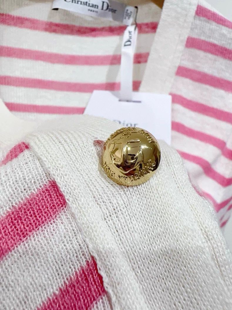 Dior New Dior Striped Cardigan with Tag Size L / US 10 / IT 46 - 4 Thumbnail