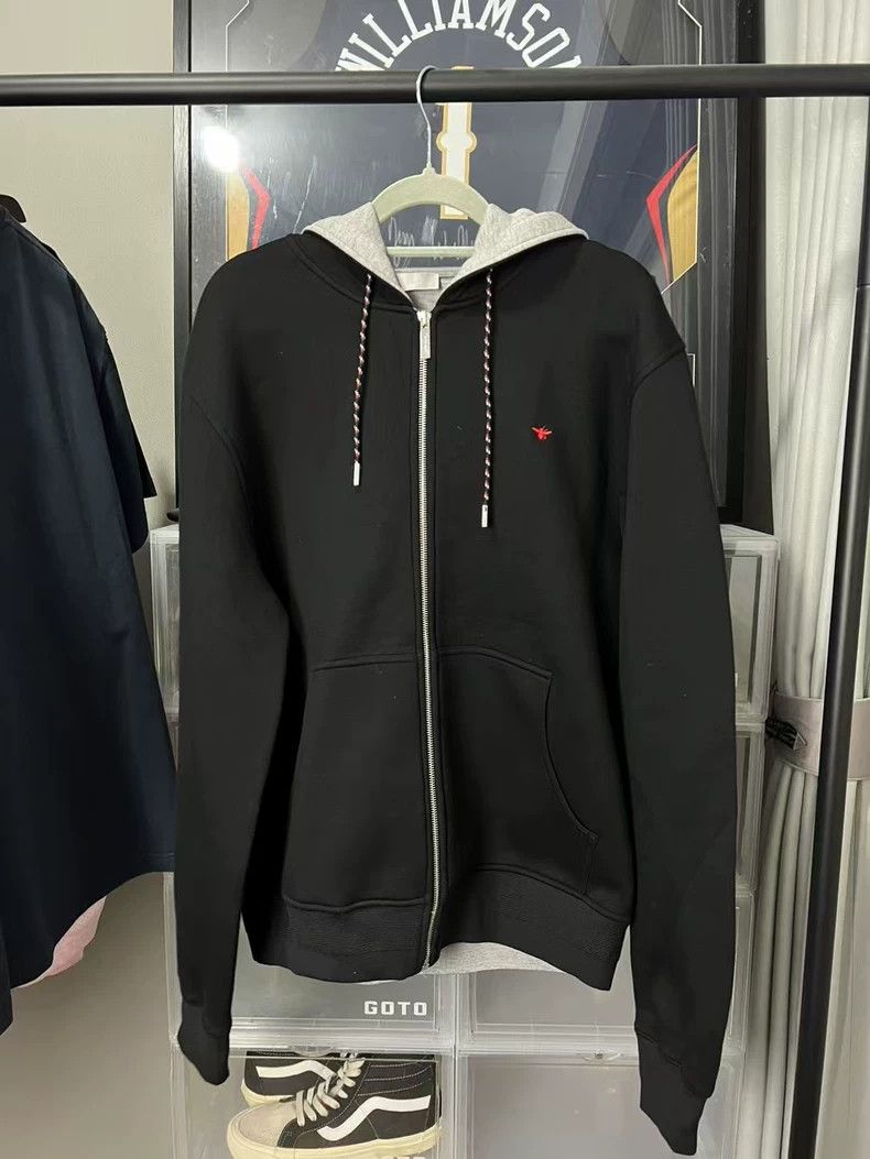 Dior Dior Bee Embroidery Zip-Up Hoodie Size L / US 10 / IT 46 - 2 Thumbnail