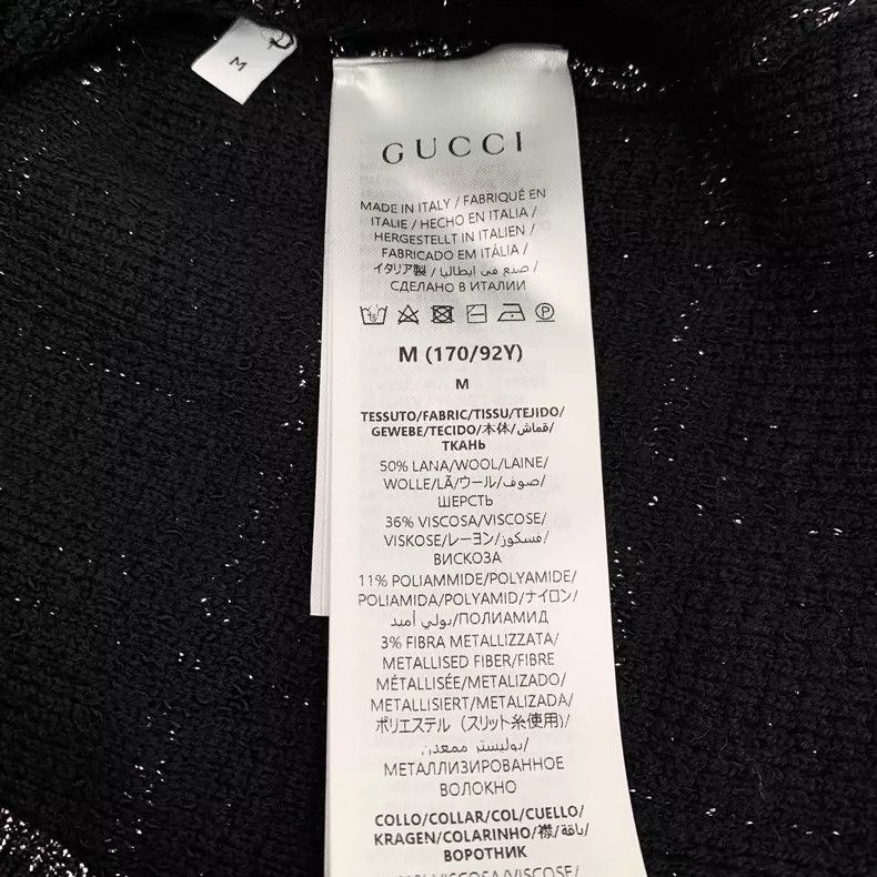Gucci Gucci Black Checkered Long Sleeve Cardigan Size M / US 6-8 / IT 42-44 - 6 Thumbnail