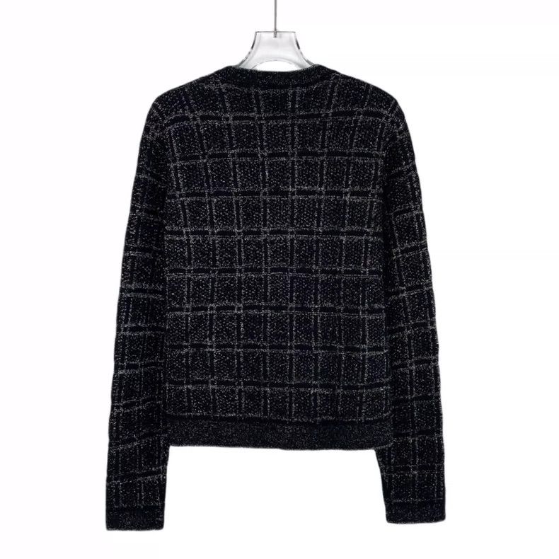 Gucci Gucci Black Checkered Long Sleeve Cardigan Size M / US 6-8 / IT 42-44 - 2 Thumbnail