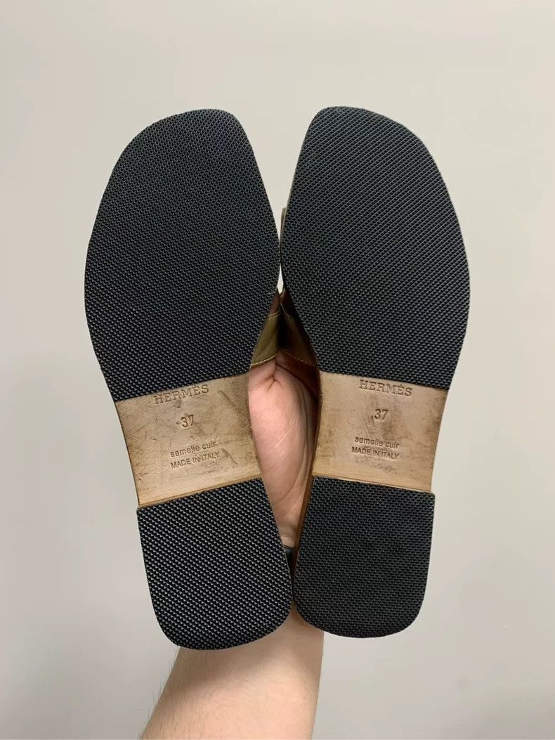 Hermes Hermes Brown Slide Sandals Size 37 Size US 7 / IT 37 - 8 Thumbnail