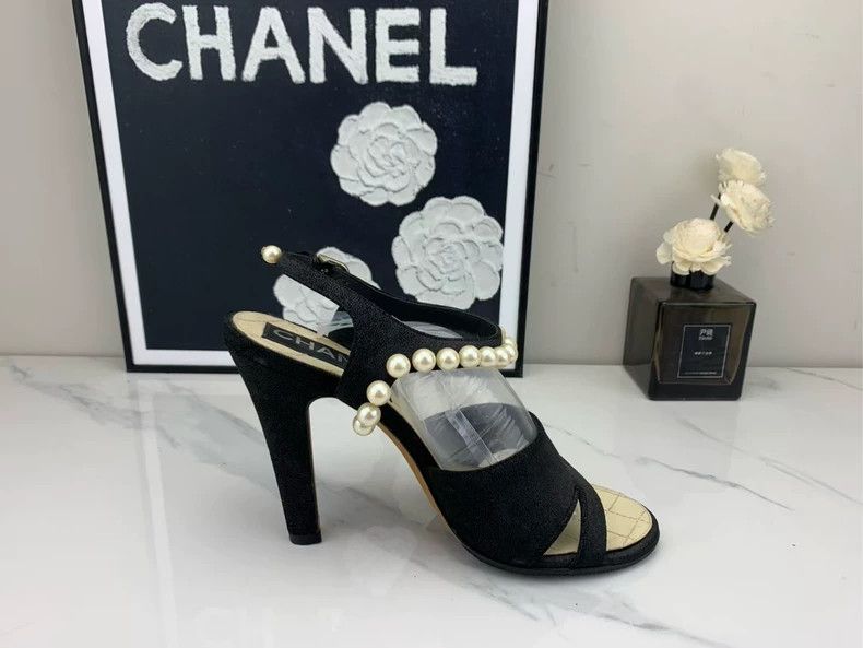 Chanel Chanel Black Pearl High Heel Shoes Size US 8 / IT 38 - 4 Thumbnail
