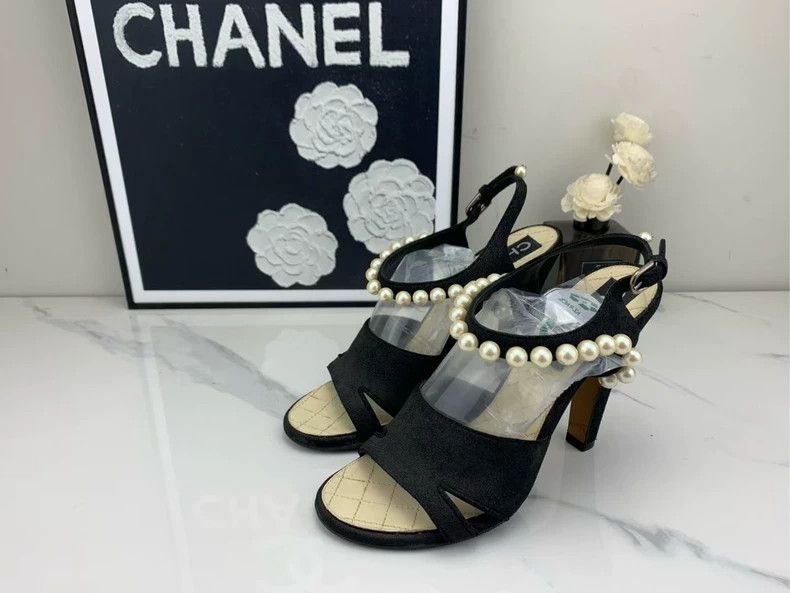 Chanel Chanel Black Pearl High Heel Shoes Size US 8 / IT 38 - 8 Thumbnail