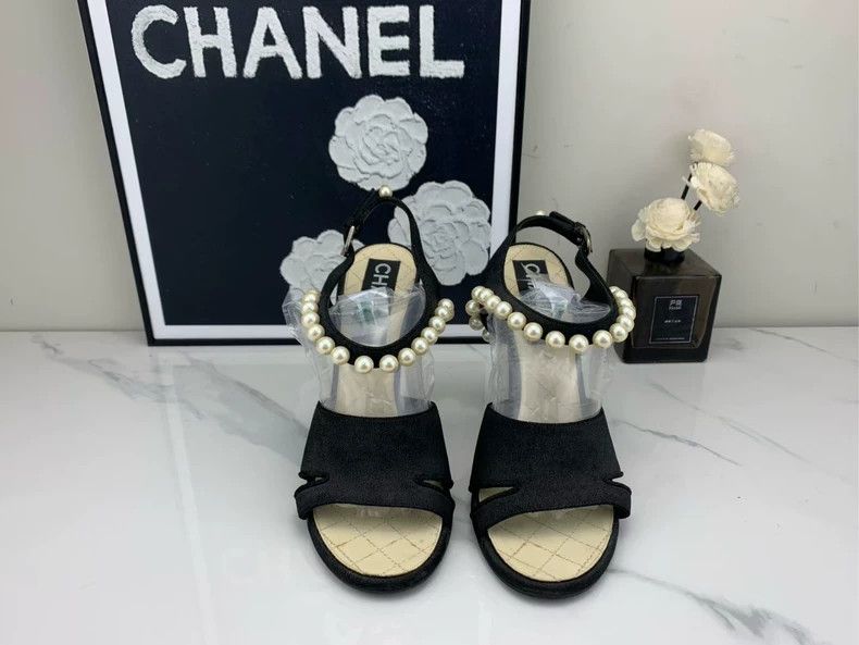 Chanel Chanel Black Pearl High Heel Shoes Size US 8 / IT 38 - 3 Thumbnail