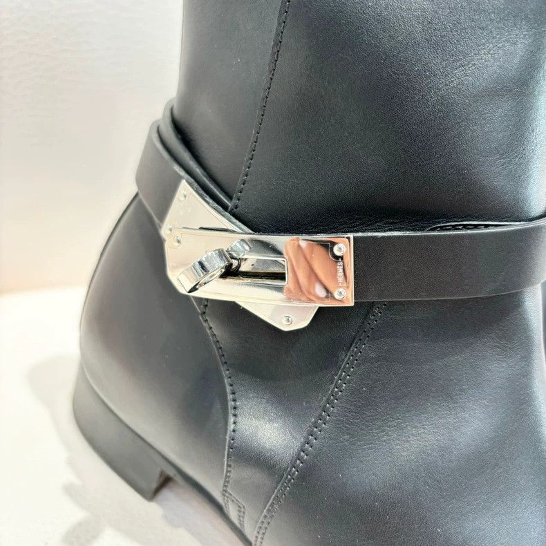 Hermes Hermes Classic Silver Buckle Kelly Ankle Boots Size US 8 / IT 38 - 3 Thumbnail