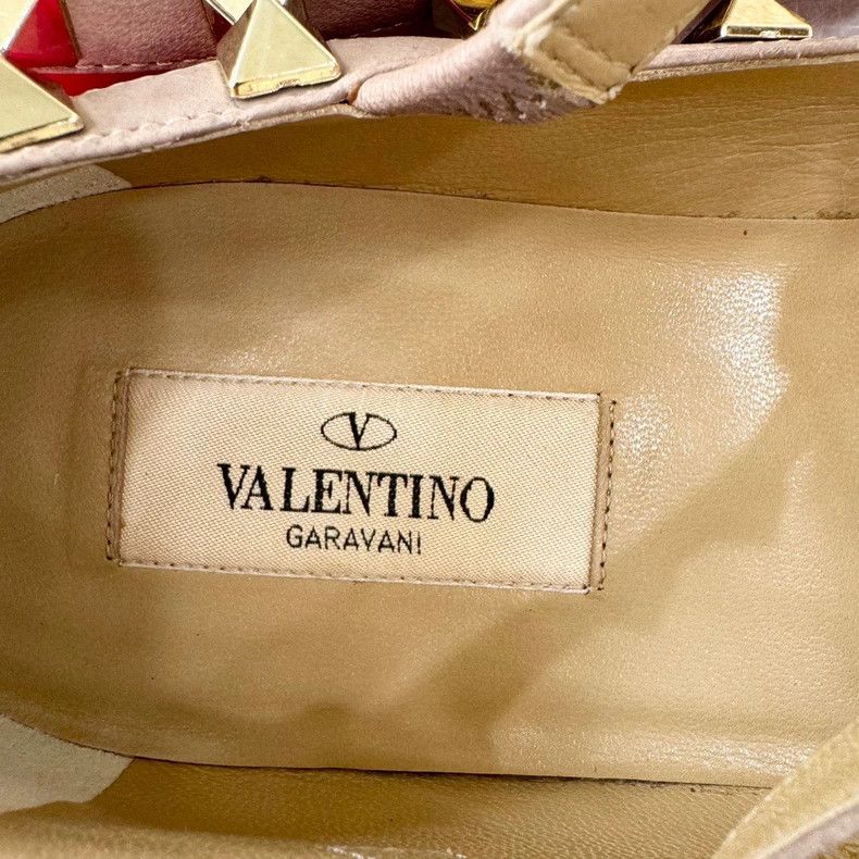 Valentino Valentino Pink Studded Pointed Flat Shoes Size US 8 / IT 38 - 5 Thumbnail