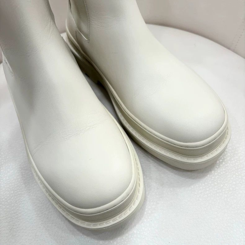 Dior Dior White Chelsea Leather Ankle Boots Size US 7 / IT 37 - 5 Thumbnail
