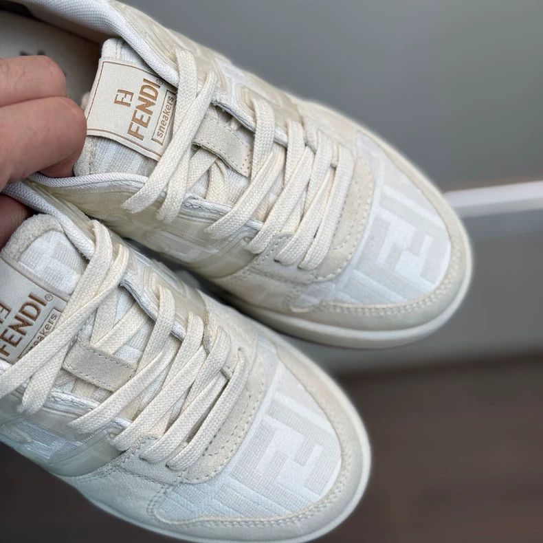 Fendi Fendi Double F White Gray Sneakers Size US 8 / IT 38 - 6 Thumbnail
