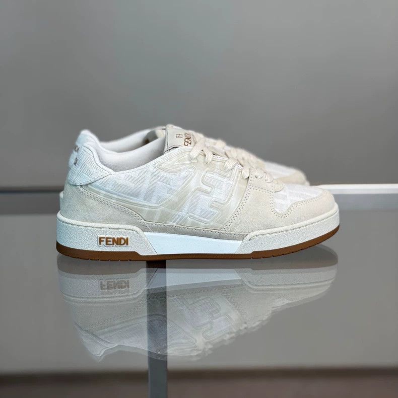 Fendi Fendi Double F White Gray Sneakers Size US 8 / IT 38 - 2 Thumbnail