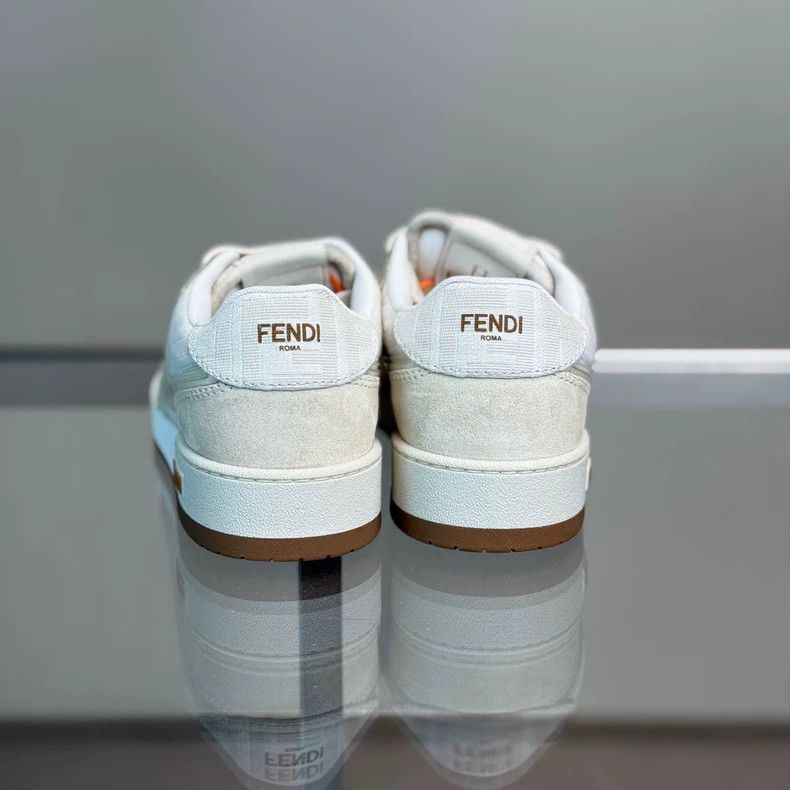 Fendi Fendi Double F White Gray Sneakers Size US 8 / IT 38 - 4 Thumbnail
