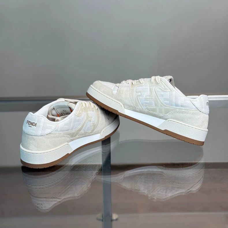Fendi Fendi Double F White Gray Sneakers Size US 8 / IT 38 - 5 Thumbnail