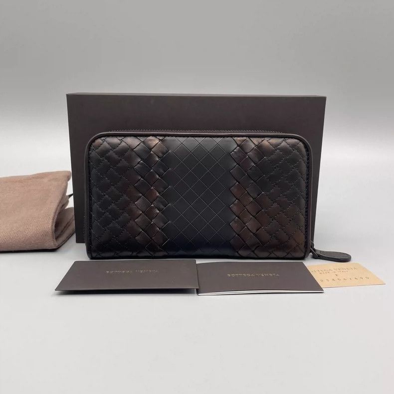 Bottega Veneta BV Long Zip Wallet with Weave Design Size ONE SIZE - 2 Thumbnail