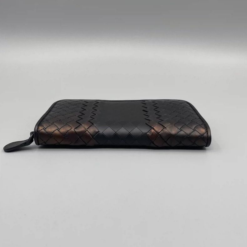 Bottega Veneta BV Long Zip Wallet with Weave Design Size ONE SIZE - 3 Thumbnail