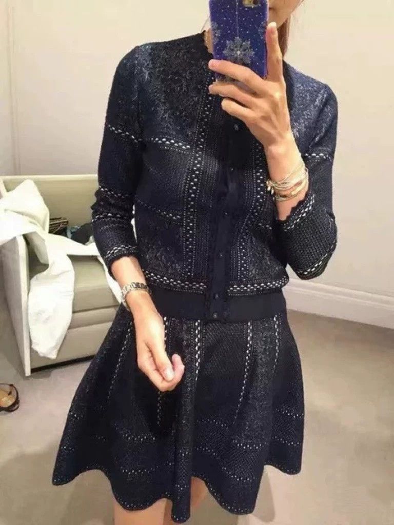 Alexander McQueen Alexander McQueen Knit Cardigan and Skirt Set Size XS / US 0-2 / IT 36-38 - 7 Thumbnail