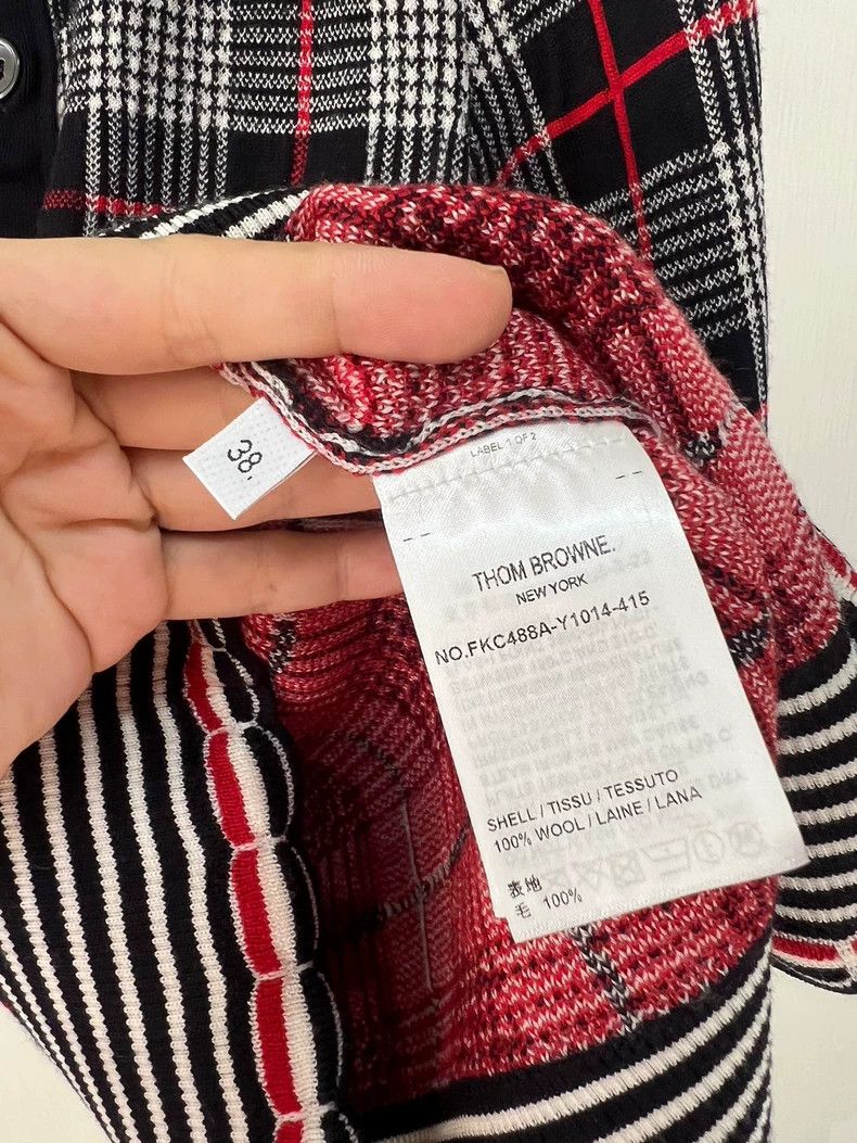 Thom Browne Thom Browne Wool Plaid Cardigan Sweater Size US M / EU 48-50 / 2 - 4 Thumbnail