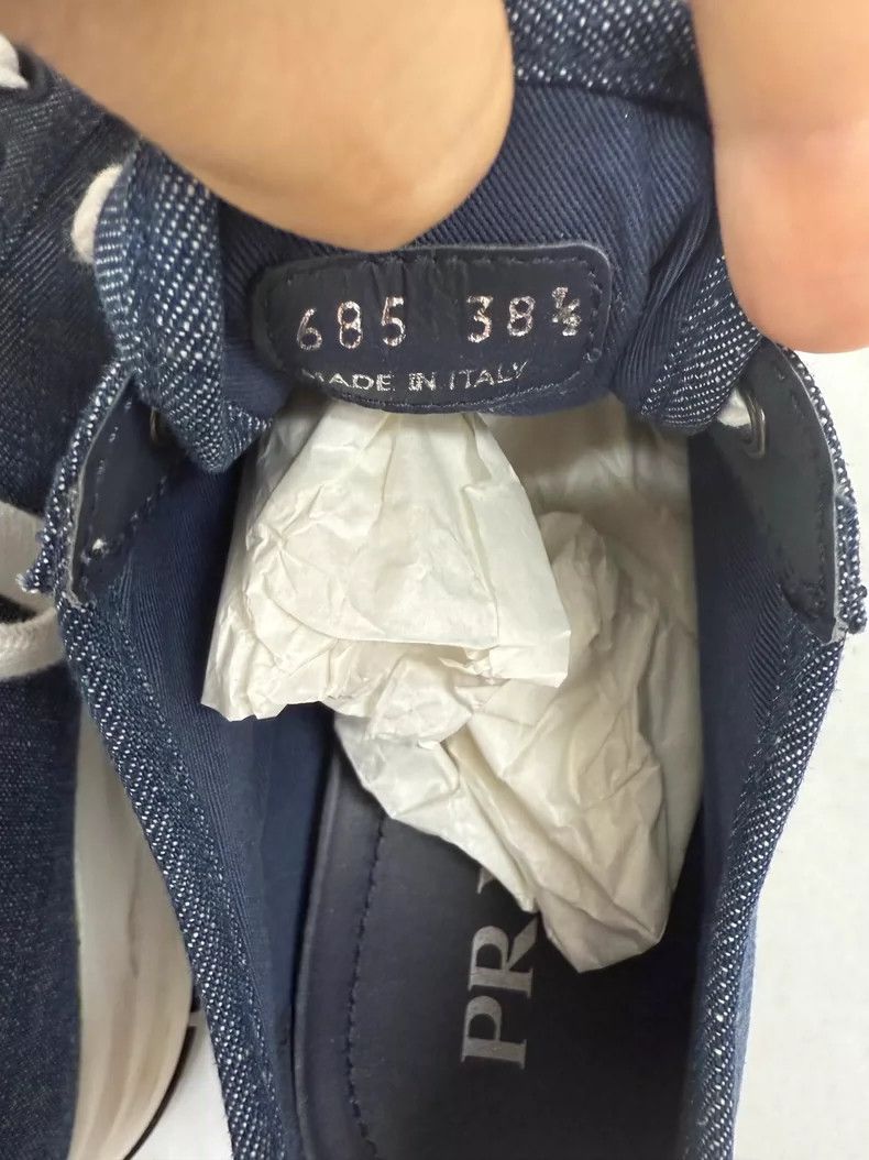 Prada Prada Denim Sneakers Size 38.5 Size US 8 / IT 38 - 5 Thumbnail