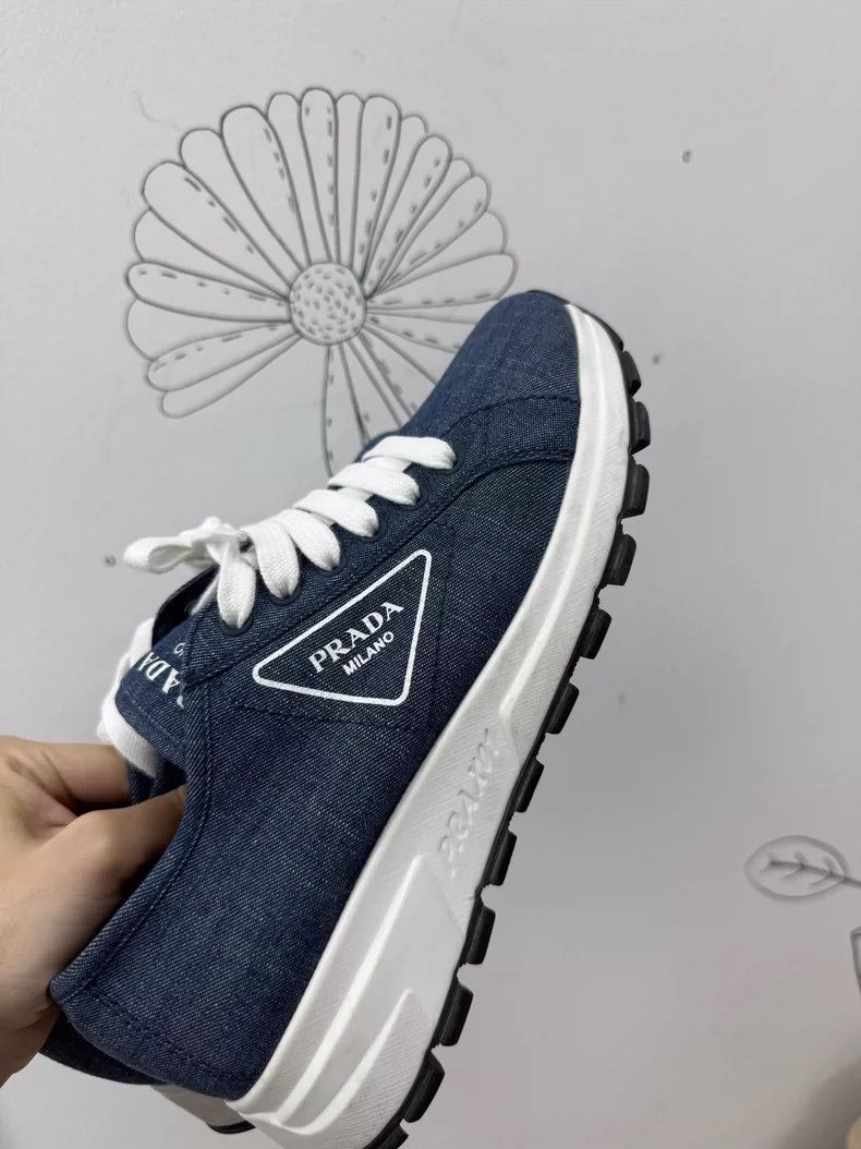Prada Prada Denim Sneakers Size 38.5 Size US 8 / IT 38 - 2 Thumbnail