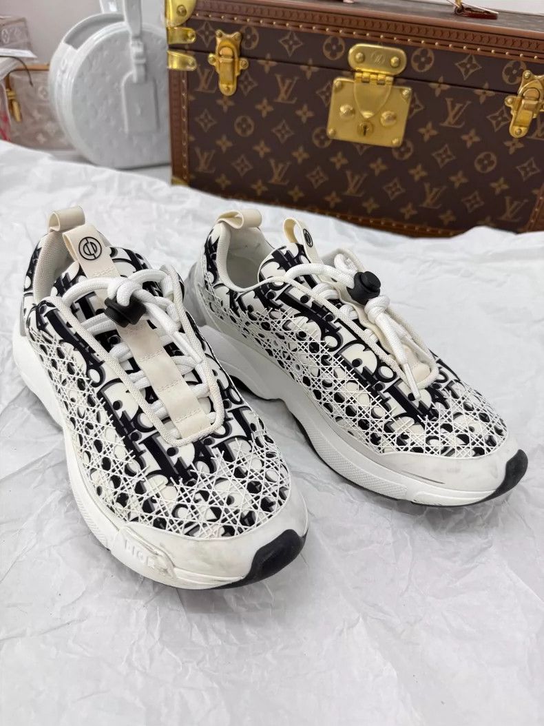Dior Dior Black and White Sneakers Size 37 Size US 6.5 / EU 39-40 - 4 Thumbnail