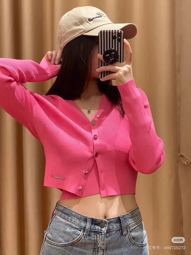John Alexander Skelton IMMI Pink Knitted Cardigan Size ONE SIZE - 5 Thumbnail