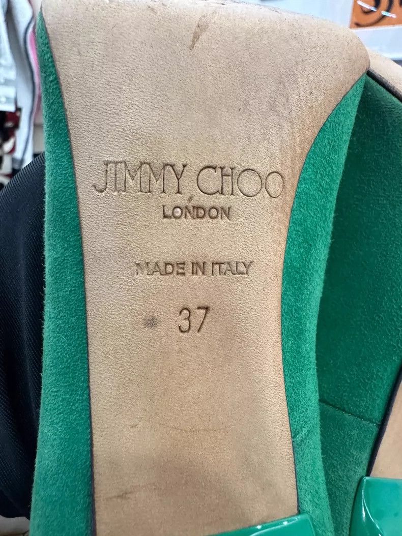 Jimmy Choo Jimmy Choo Green Suede High Heels 10cm Size 37 Size US 7 / IT 37 - 7 Thumbnail