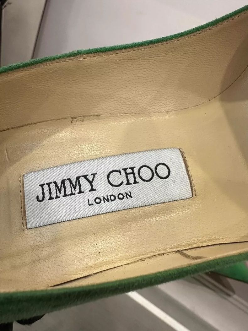 Jimmy Choo Jimmy Choo Green Suede High Heels 10cm Size 37 Size US 7 / IT 37 - 8 Thumbnail