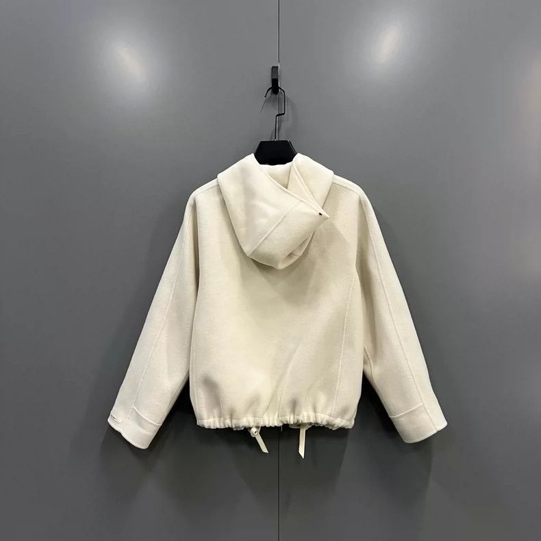 MaxMara Beige Hooded Jacket Size 32
