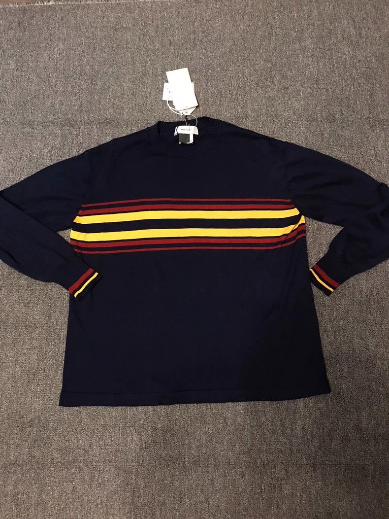 Yohji Yamamoto Colorful Striped Knit Sweater for Men Size US M / EU 48-50 / 2 - 3 Thumbnail
