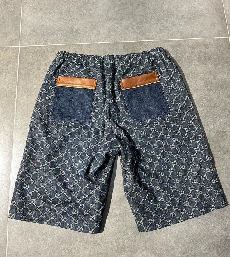Gucci Gucci All Over Print Denim Shorts Size US 44 / EU 60 - 2 Thumbnail