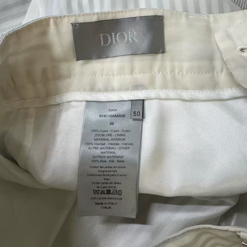Dior Dior White Striped Trousers Size 50 Size US 44 / EU 60 - 3 Thumbnail