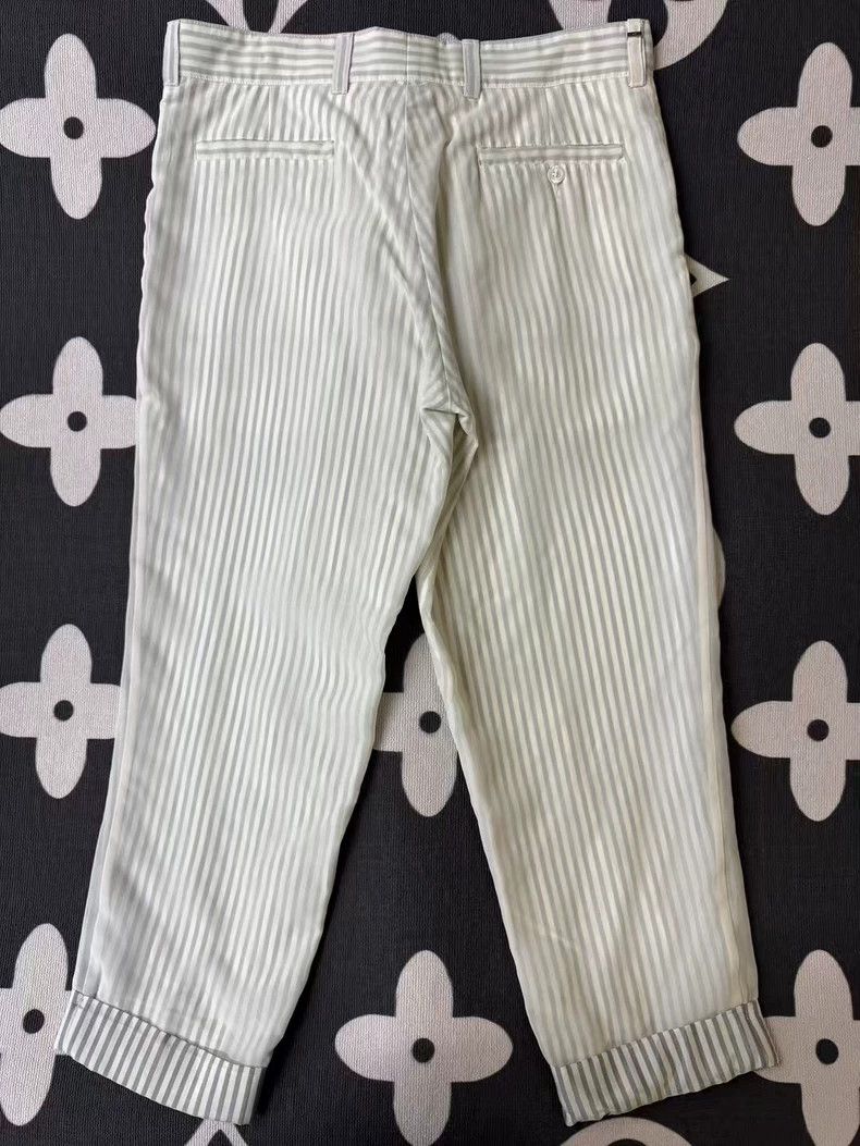 Dior Dior White Striped Trousers Size 50 Size US 44 / EU 60 - 2 Thumbnail