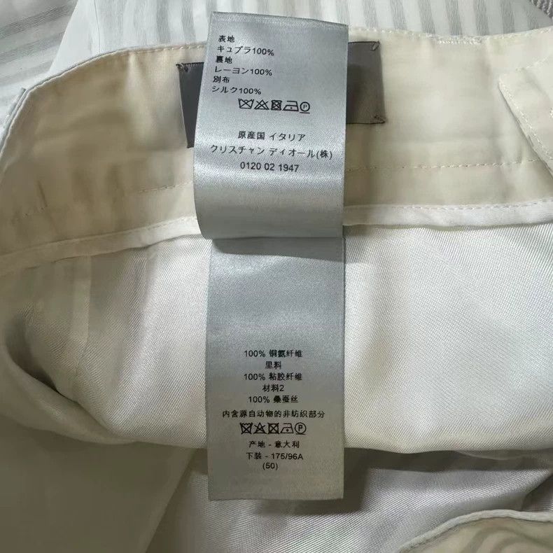 Dior Dior White Striped Trousers Size 50 Size US 44 / EU 60 - 4 Thumbnail
