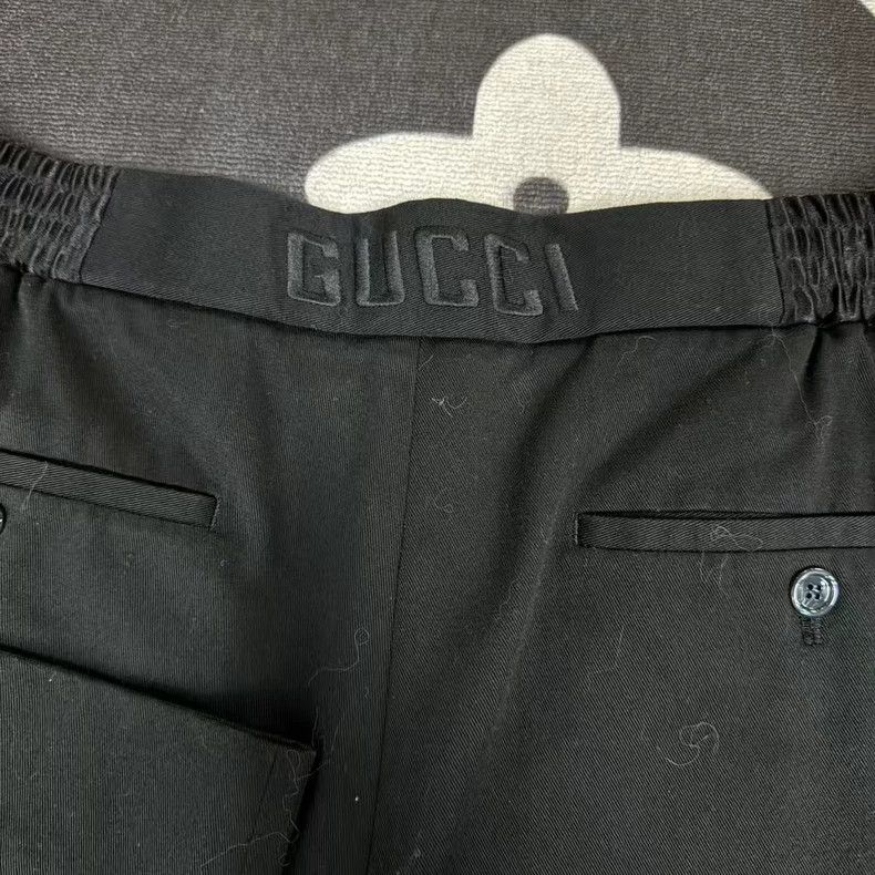 Gucci Gucci Black Silk Pants with Unique Design Size US 44 / EU 60 - 3 Thumbnail